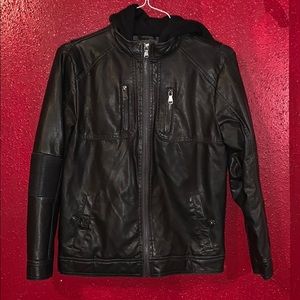 Black leather jacket
